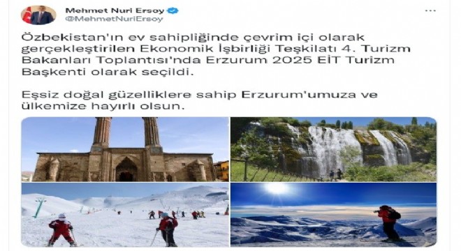 Erzurum'da '2025 EİT Turizm Başkenti' sevinci