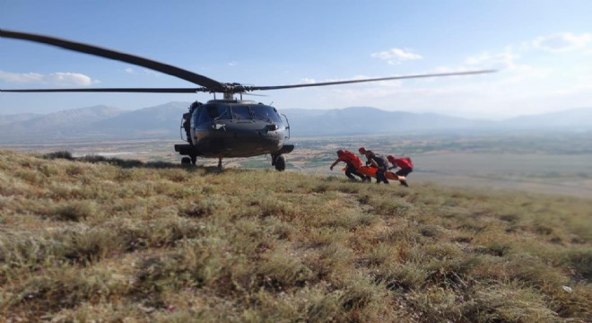 Yaralı madenci helikopterle kurtarıldı